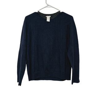 Gap Italian Merino Wool Sweater Women's Size M Navy Casual Preppy Old Money